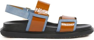 Marni Fussbett Double-Strap Leather Sandals Shoes