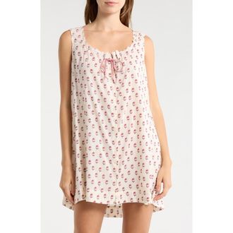Reformation Holly Eyelet Trim Organic Cotton Blend Nightgown in Laurel Canyon at Nordstrom, Size X-Small