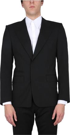 Dolce & Gabbana Giaccasuit - Heren - Blazers - Zwart - M - Leer - Jassen