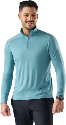 Smartwool Mens Active Quarter-Zip Top Blue XXL