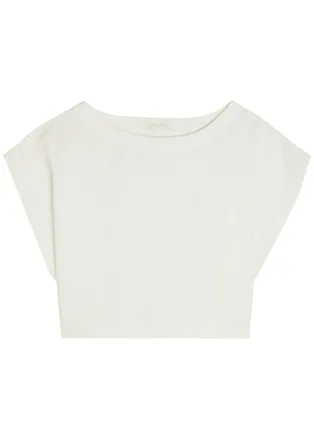Suzie Kondi Kori Cropped Linen top - White - XS (UK6 / XS)