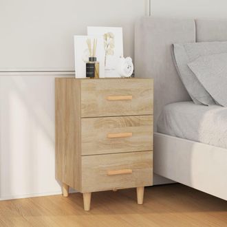vidaXL Vidaxl - Mesita De Noche Madera De Ingenier&iacute;a Roble Sonoma 40x40x66 Cm