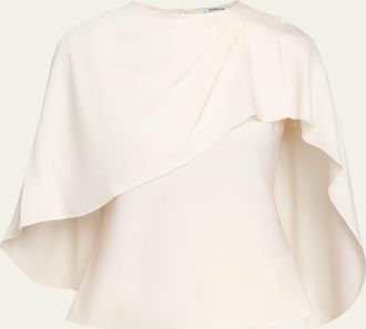 SIMKHAI Eliora Satin Cape Top