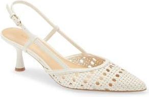 Nine West Rowen Pointed Toe Slingback Pump in Ivory at Nordstrom Rack, Size 12
