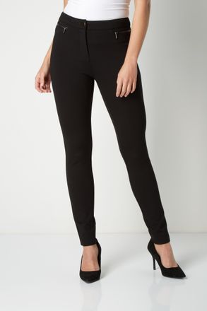 Roman Long Leg Zip Detail Stretch Trouser