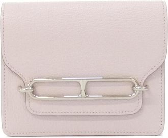 Herm&egrave;s Pink Chevre Leather Coin Purse/Coin Case (Pre-Owned)