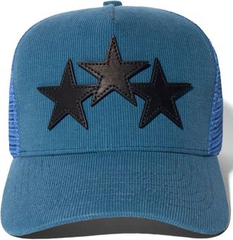 Amiri 3 Star trucker hat - unisex - pure cotton/Mesh - One Size - Blue