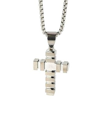 Jean Claude Dell Arte Stainless Steel Cross Necklace