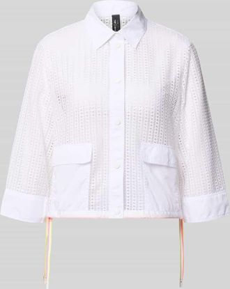 Marc Cain Regular Fit Blazer mit Pattentaschen und 3/4-Arm in Weiss, Gr&ouml;&szlig;e 34