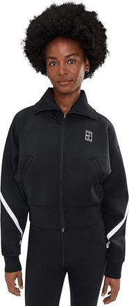 Nike Advantage Dri-FIT Full-Zip Tennis Jacket Womens Jacket Black/White : 2XL (US 20-22), Polyester