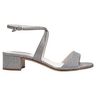Rene Caovilla Crystal Embellished Sandals in Silver Crystal