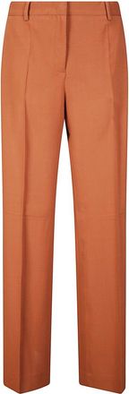 Alberto Biani Straight-Leg Stretch Viscose Trousers With Hook Closure