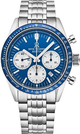 Revue Thommen Aviator Chronograph Automatic Blue Dial Mens Watch 17000.6135