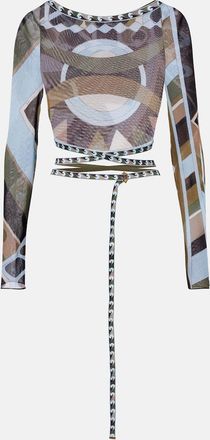 Pucci Vivara tulle crop top