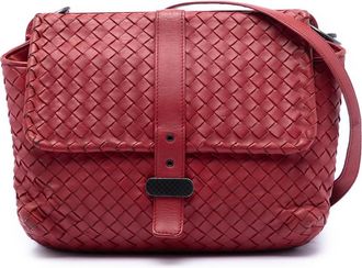 Bottega Veneta Pre-owned Bottega Veneta Nappa Intrecciato Double Sided Flap Messenger Bag B02501795Z
