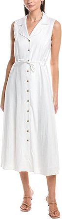 Jones New York Sleeveless Linen-Blend Maxi Shirtdress