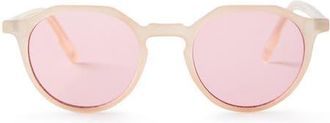 Cotton On Mens The Sundown Sunglasses in Frosted Clear Soft Pink at Nordstrom