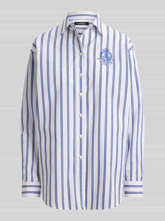 Lauren Ralph Lauren Relaxed Fit Hemdbluse aus reiner Baumwolle in Blau, Gr&ouml;&szlig;e XL