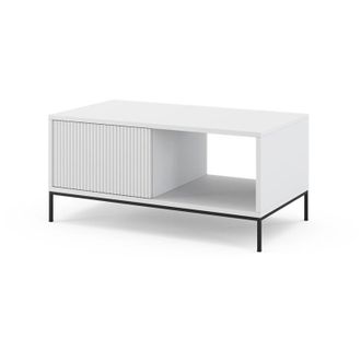 Vicco Mesa De Centro Eliza, Blanco, 90 X 50 Cm Con Un Caj&oacute;n