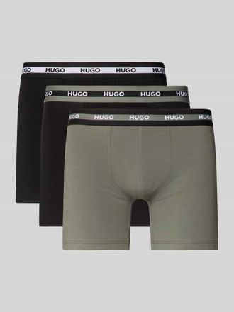 HUGO BOSS Slim Fit Trunks aus Baumwoll-Mix im 3er-Pack Modell PLANET in Mittelgrau, Gr&ouml;&szlig;e XXL