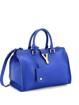 Saint Laurent Classic Y Cabas Leather Small satchel - Blu