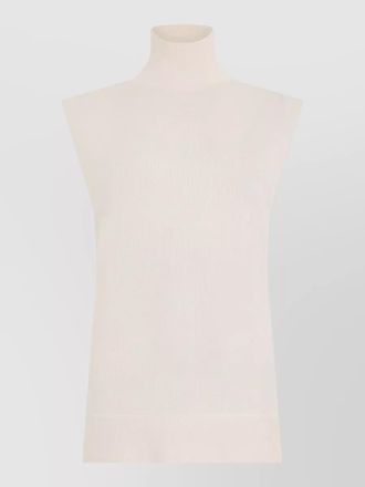 Toteme wool silk sleeveless turtleneck sweater
