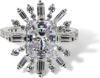 Nadri Stellar Halo Statement Ring in Rhodium at Nordstrom, Size 8