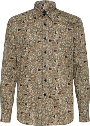 Billionaire Boys Club Gold Cut LS Milano Paisley Shirt - Heren - Casual Overhemden - Veelkleurig - XS - Katoen - Overhemden
