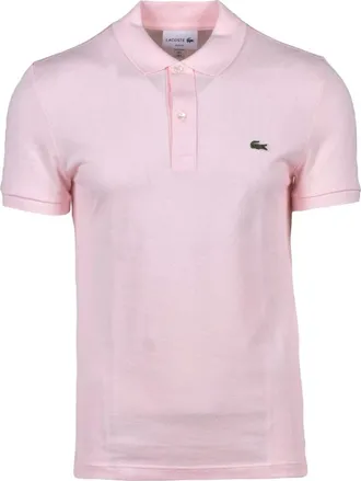 Lacoste Tops, Heren, Roze, XL, Katoen, Katoenen Polo Shirt