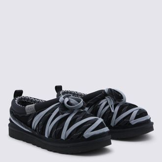 UGG Mens Flat Shoes Black _cover Tex-Le Sole El Tex/le