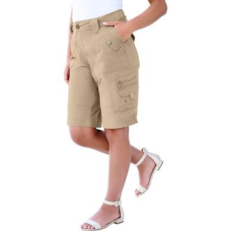 Roaman's Plus Size Cargo Shorts in Sandy Beige at Nordstrom, Size 14