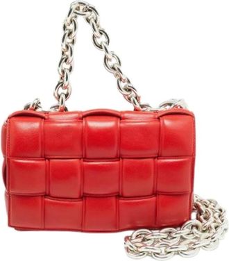 Bottega Veneta Pre-owned Mini Schoudertas - Dames - Vintage Mini Tas - Rood - ONE Size - Leer - Vintage
