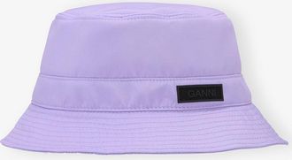 Ganni Bucket Hat in Light Lilac Size Medium/Large Polyester Womens