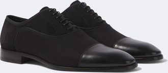 Christian Louboutin Greggory leather-trimmed Oxford shoes