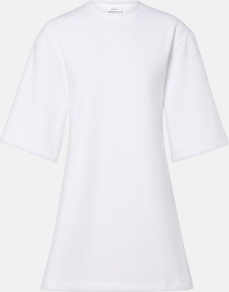 Wardrobe.NYC Open-back cotton-blend jersey minidress