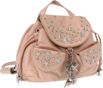 Jimmy Choo London Pre-owned Backpacks, female, Pink, Size: ONE SIZE Pre-owned Leather Backpack