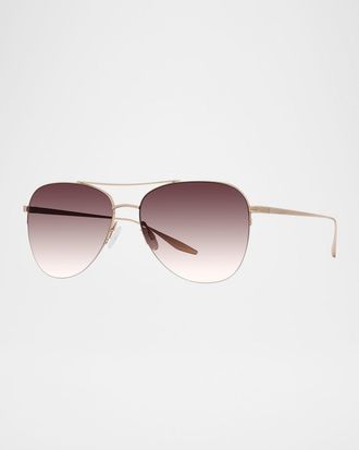Barton Perreira Chevalier 57 Titanium Aviator Sunglasses