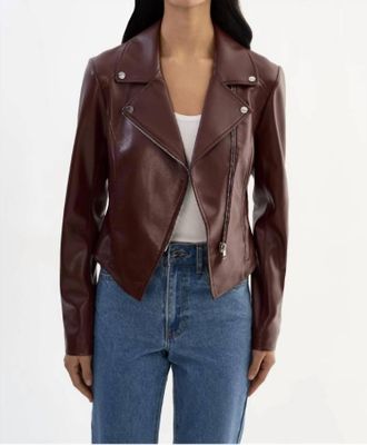LaMarque Faux Leather Jacket In Wax Brown