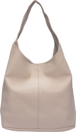 Roberta M Beige Rundleer Tas