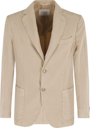 Seventy Khaki Patch Pocket Double Slit Lyocell-Blend Blazer