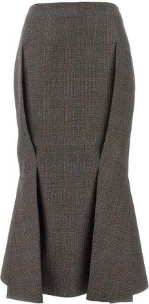 Prada Prince of Wales wool midi skirt Woman 40