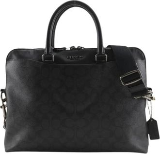 Coach Pre-owned Aktetas - Heren - Vintage Handtas - Zwart - ONE Size - Leer - Vintage