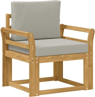 vidaXL Sof&aacute; De Exterior Poli&eacute;ster Blanco Y Gris Claro Vidaxl