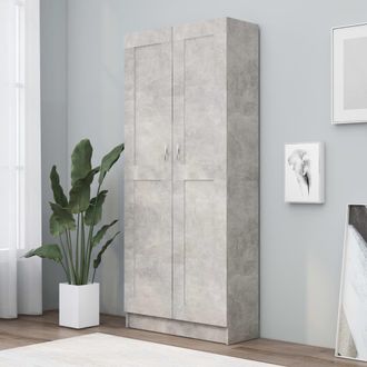 Berkfield Home Book Cabinet Concrete Grey 82.5x30.5x185.5 cm Engineered Wood