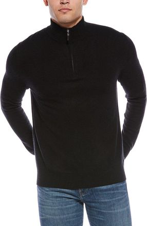 Quinn Cashmere 1/4-Zip Mock Neck Sweater