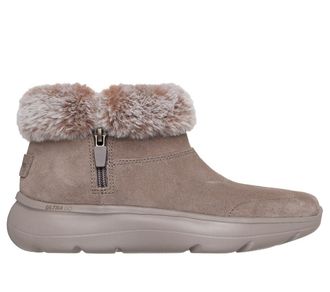 Skechers Womens On-The-Go Encore Snow-Capped Ankle Boot, Dark Taupe Suede, 4.5 UK