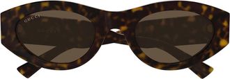 Gucci Sunglasses, unisex, Brown, Size: 52 MM Oval Sunglasses