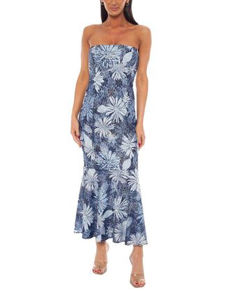 OLEG CASSINI Printed Maxi Dress
