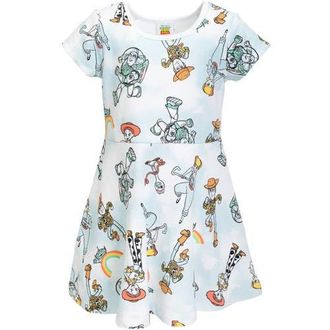 Disney Short Sleeve Skater Dress in Toy Story Blue at Nordstrom, Size 10-12