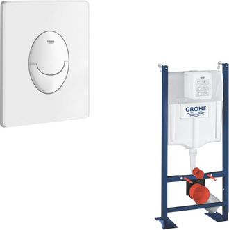 GROHE Chasis Autoportante Grohe Rapid Sl Project De 1,13 M + Placa De Deslizamiento Grohe Skate Air, Blanco Alpino
